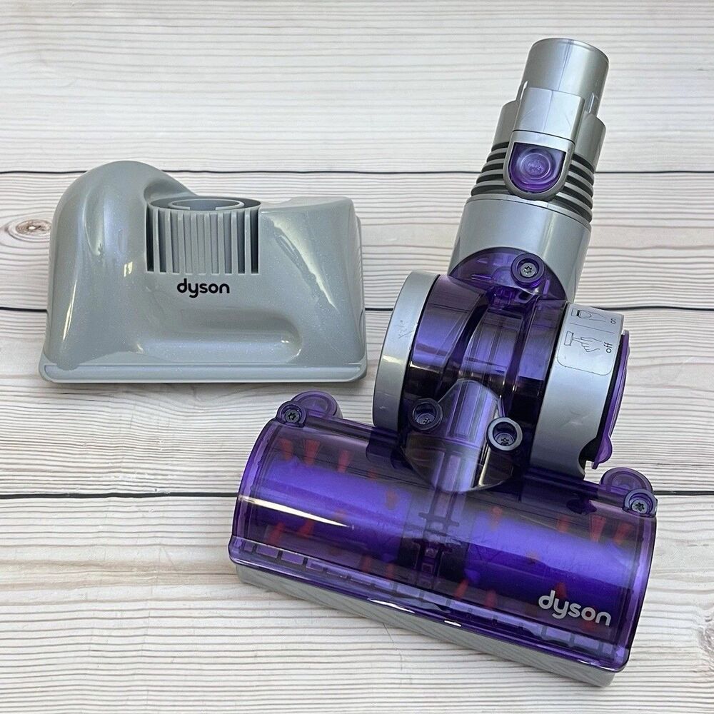 Dyson Mini Turbine Head Purple & Zorb Carpet Groomer Tool Stairs Attachment Lot